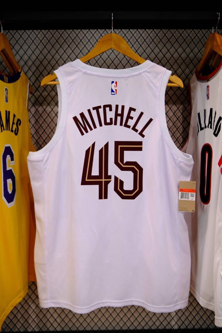 Regata NBA Cleveland Cavaliers Associaton Edition Donovan Mitchell - Branca