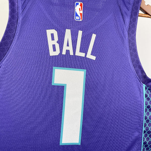 Regata NBA Charlotte Hornets Statement Edition LaMelo Ball - Roxa