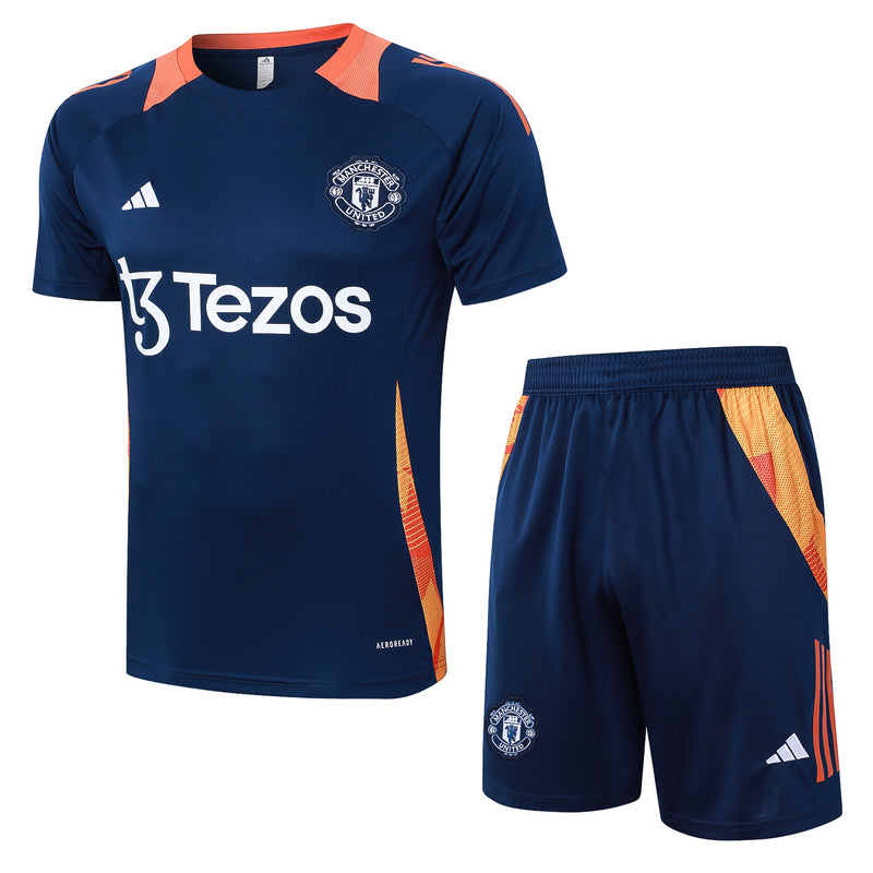 Kit Treino Manchester United 24/25 - Azul