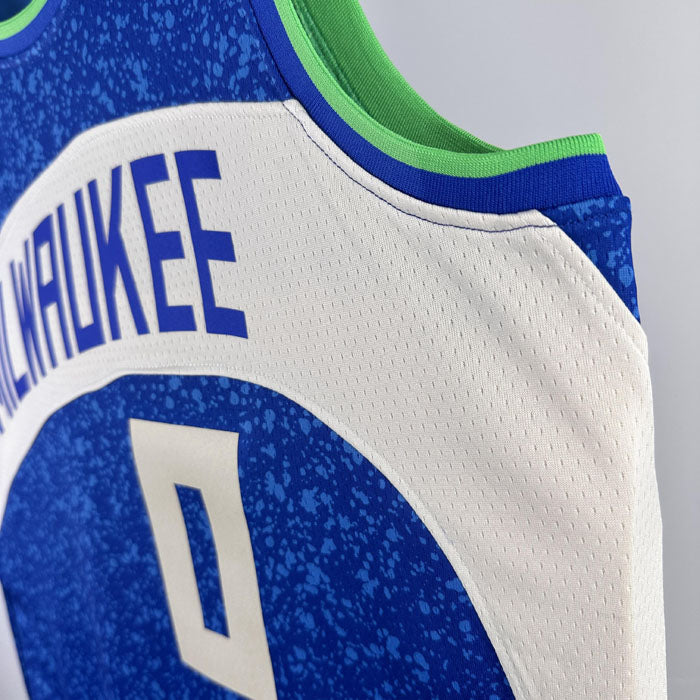 Regata NBA Milwaukee Bucks City Edition 23/24 Damian Lillard - Azul