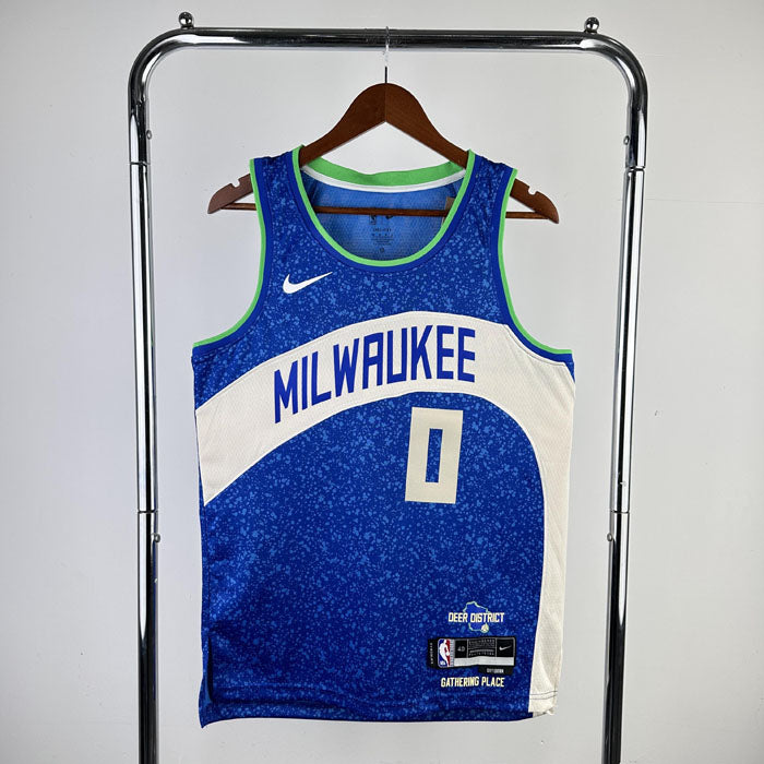 Regata NBA Milwaukee Bucks City Edition 23/24 Damian Lillard - Azul