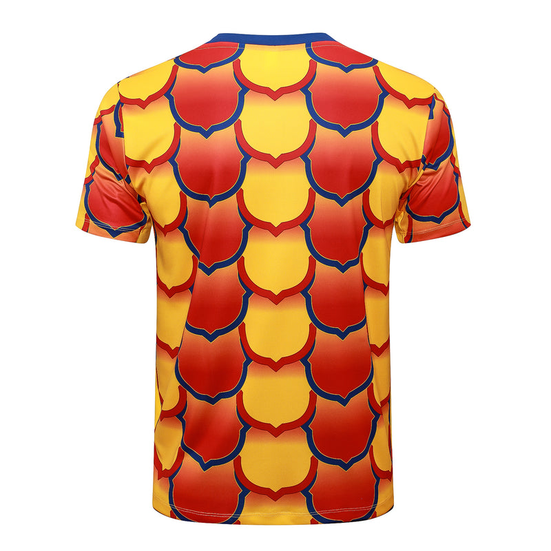 Camisa Barcelona Treino 2024/25 - Vermelho/Amarelo