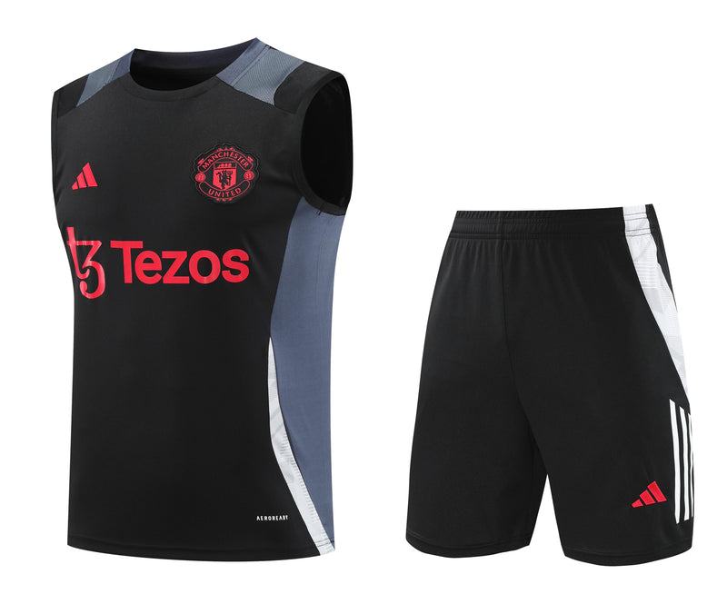 Kit Regata Manchester United 24/25 - Preto/Cinza