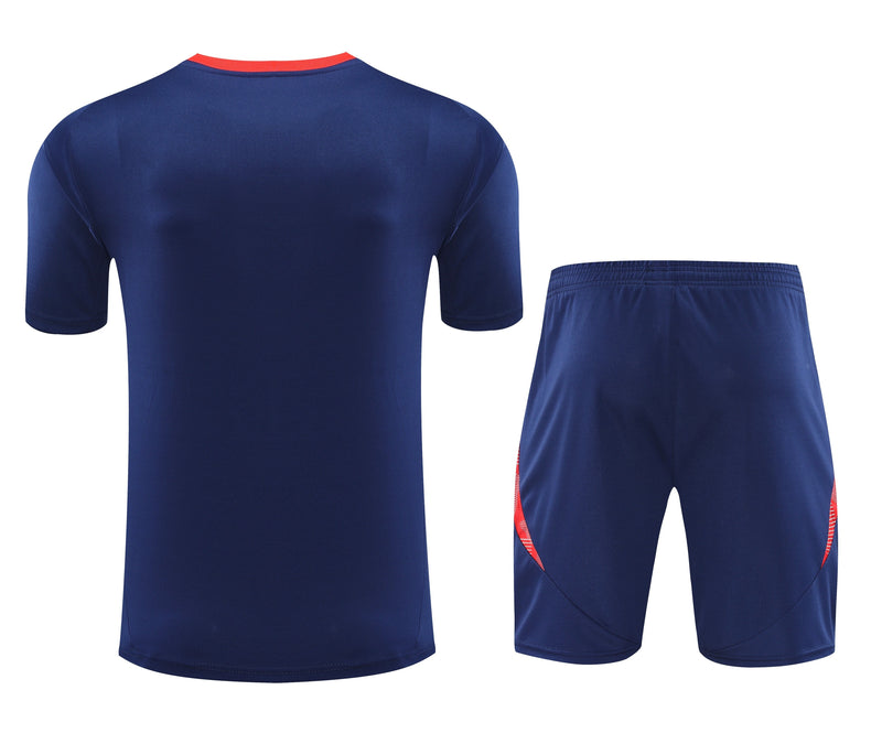 Kit Adidas - Azul Escuro/Vermelho