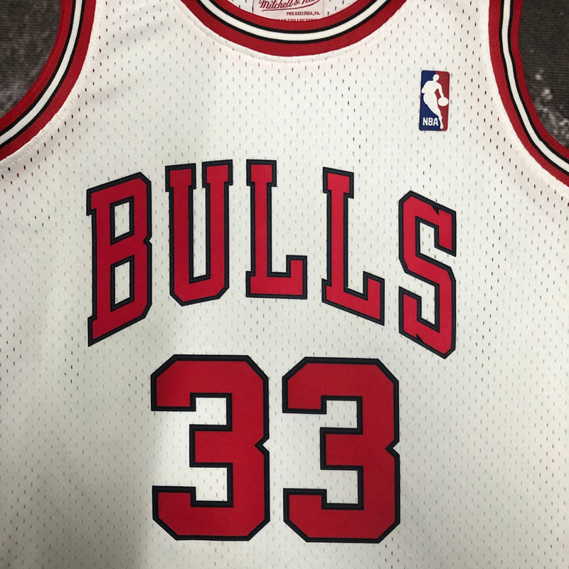 Regata Chicago Bulls Retrô Mitchell & Ness 1997/1998 Scottie Pippen - Branca