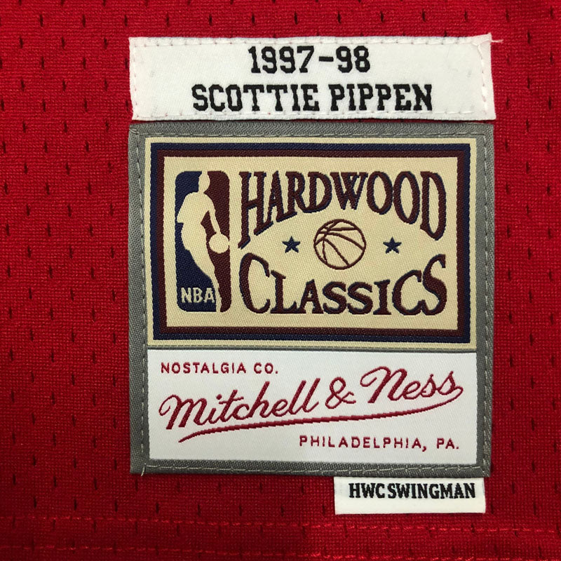 Regata Chicago Bulls Retrô Mitchell & Ness 1997/1998 Scottie Pippen - Vermelha