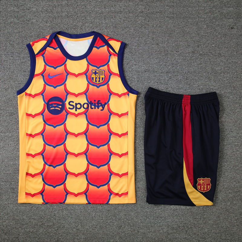 Kit Regata Barcelona 24/25- Amarelo/Laranja