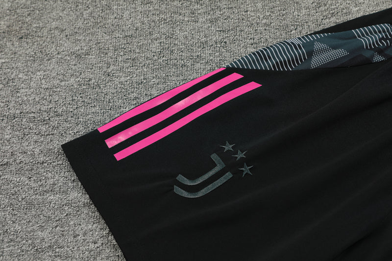 Short Juventus Treino 2024/25 - Preto/Rosa