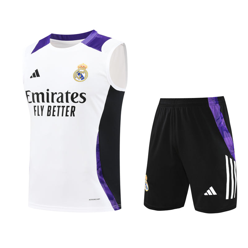 KIT REGATA REAL MADRID 24/25 - BRANCO/ROXO