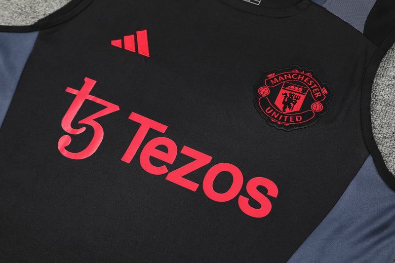 Kit Regata Manchester United 24/25 - Preto/Cinza