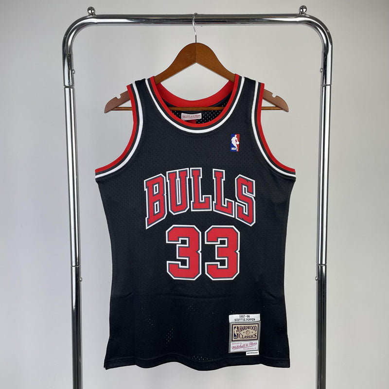 Regata Chicago Bulls Retrô Mitchell & Ness 1997/1998 Scottie Pippen - Preta