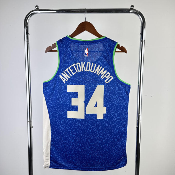 Regata NBA Milwaukee Bucks City Edition 23/24 Giannis Antetokounmpo - Azul