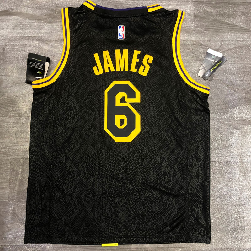 Regata NBA Los Angeles Lakers Black Mamba LeBron James 6 - Preta