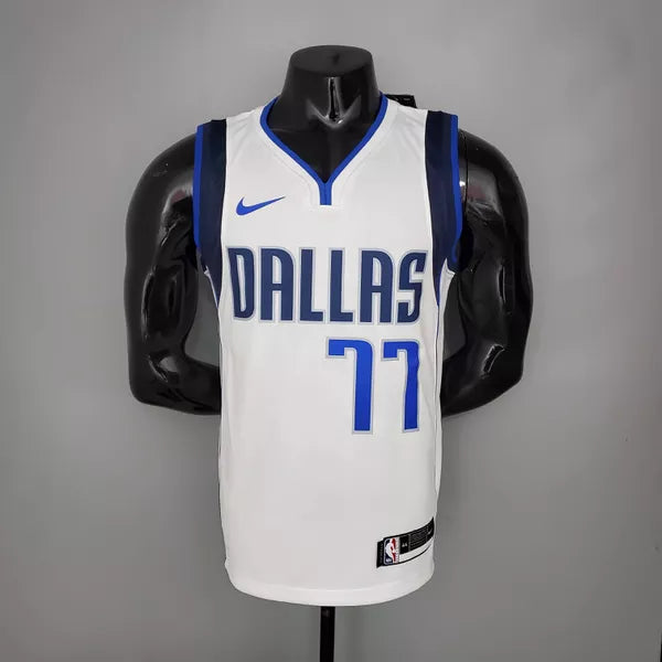 Regata NBA Dallas Mavericks Association Edição 75 anos Luka Doncic - Branca