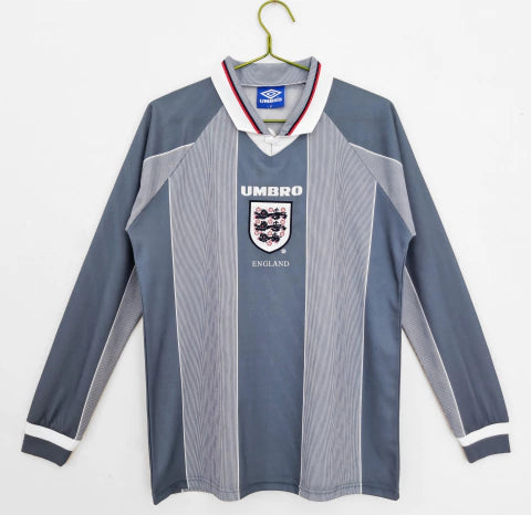 Camisa Retrô Inglaterra 1996 Away - Manga longa