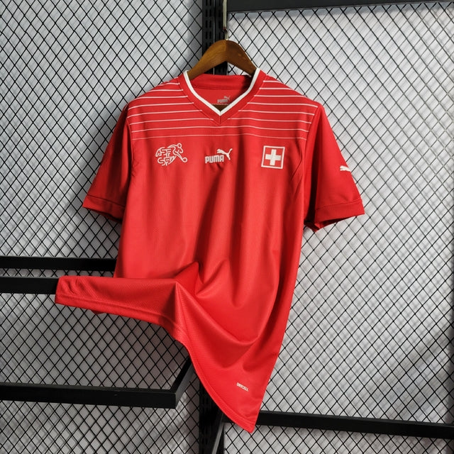 Camisa Seleção Suiça 22/23 s/n° Torcedor Masculina - Vermelho