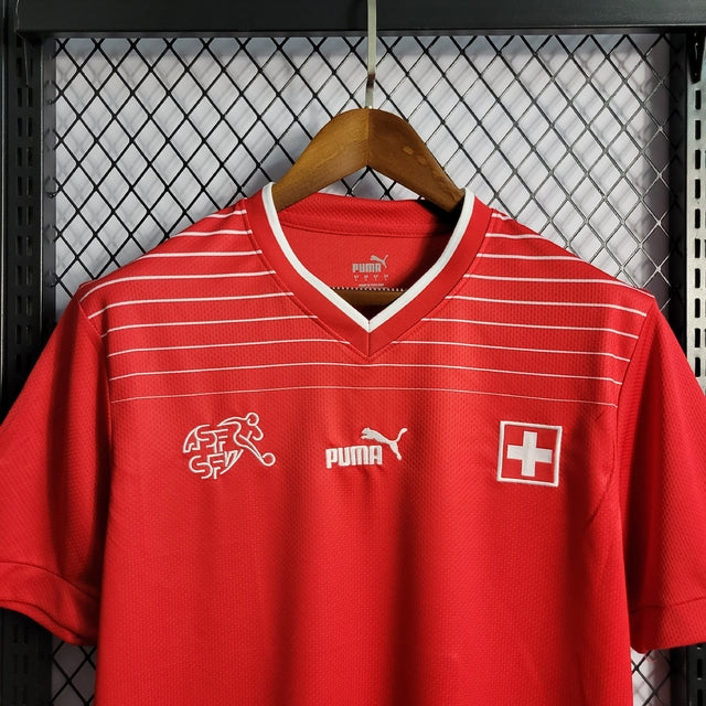 Camisa Seleção Suiça 22/23 s/n° Torcedor Masculina - Vermelho