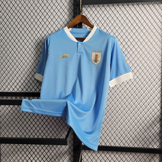 Camisa Uruguai Home 2022 s/n° Torcedor Puma Masculina - Azul