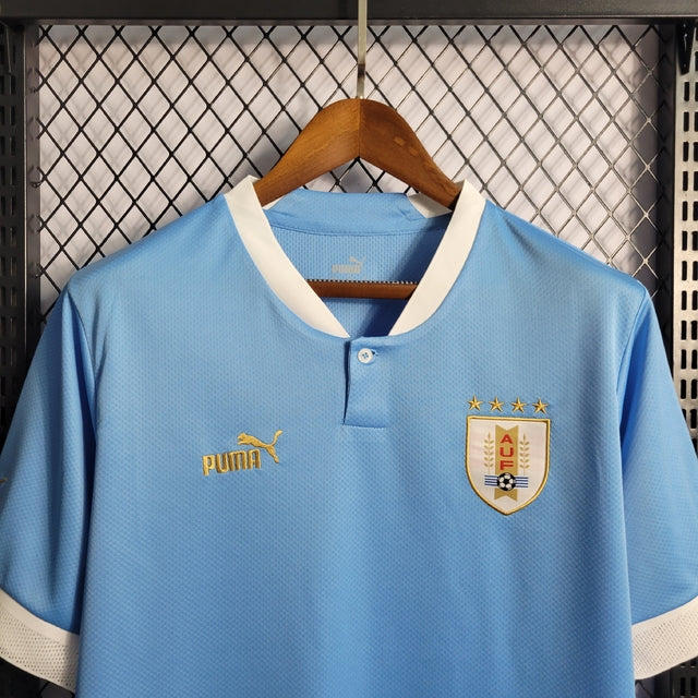 Camisa Uruguai Home 2022 s/n° Torcedor Puma Masculina - Azul