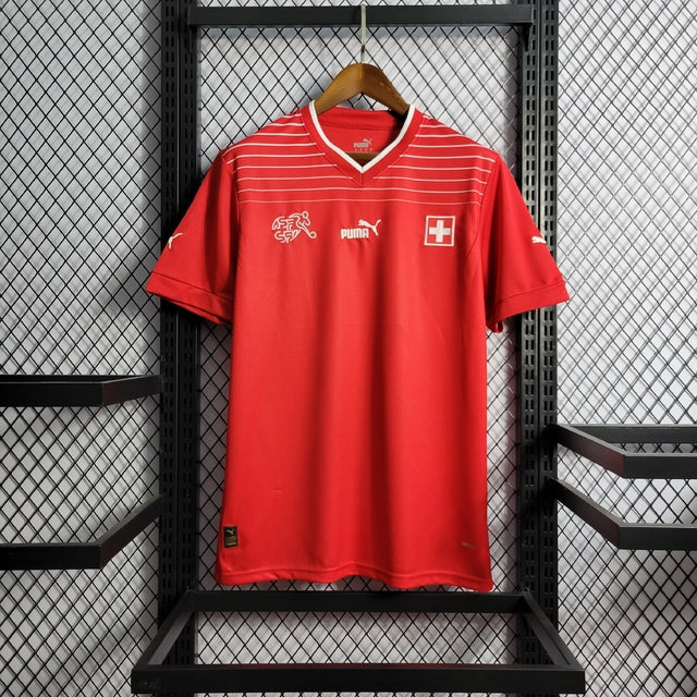 Camisa Seleção Suiça 22/23 s/n° Torcedor Masculina - Vermelho